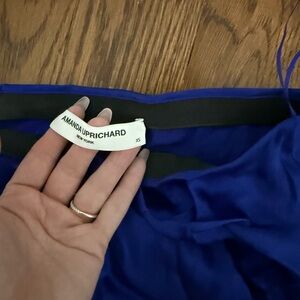 Amanda Uprichard Vibrant Blue asymmetrical skirt worn once